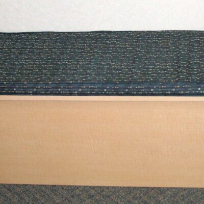 Bench with storage below hinged lid.