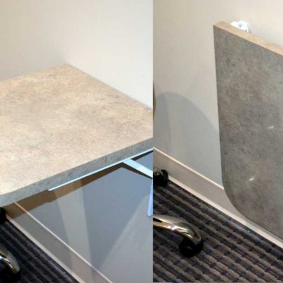 Tight Space...Drop Leaf Compact Contact Lens Training Table.