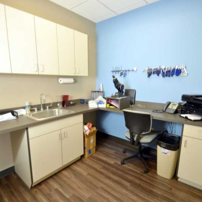 Commercial Optical tech station Laminate Cabinetry, Lab, Durable commercial quality