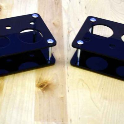 Small drop tray in black acrylic.