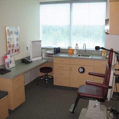 Treatment room for ENT practice.
